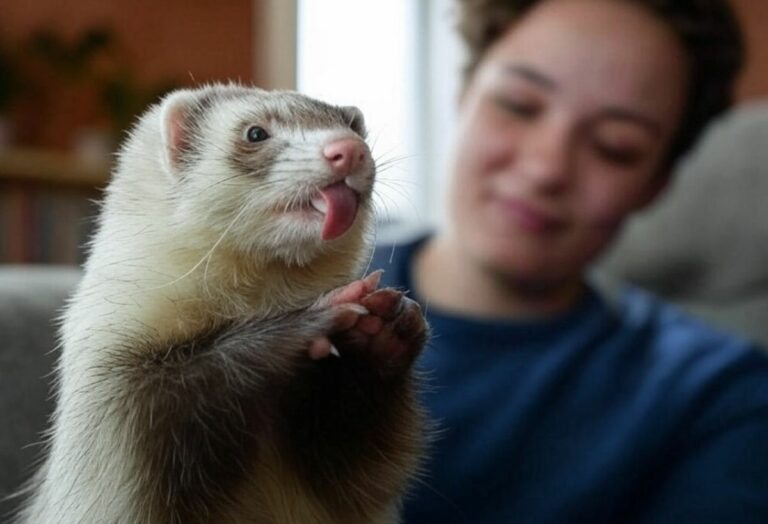 pourquoi mon furet me lèche