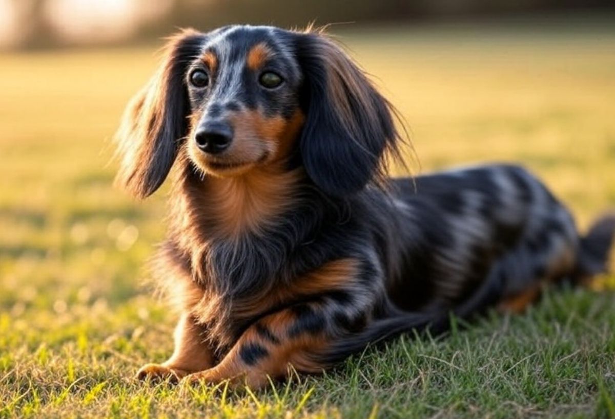 chien de race teckel arlequin poil long prix