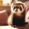 furet sur un canapé